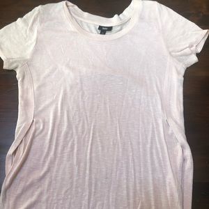 Short sleeve top with side slits